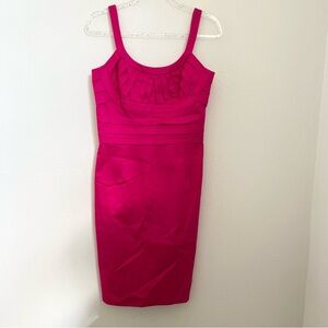 Calvin Klein Pleated Top Tank Pencil Dress Pink Careerwear Size 6